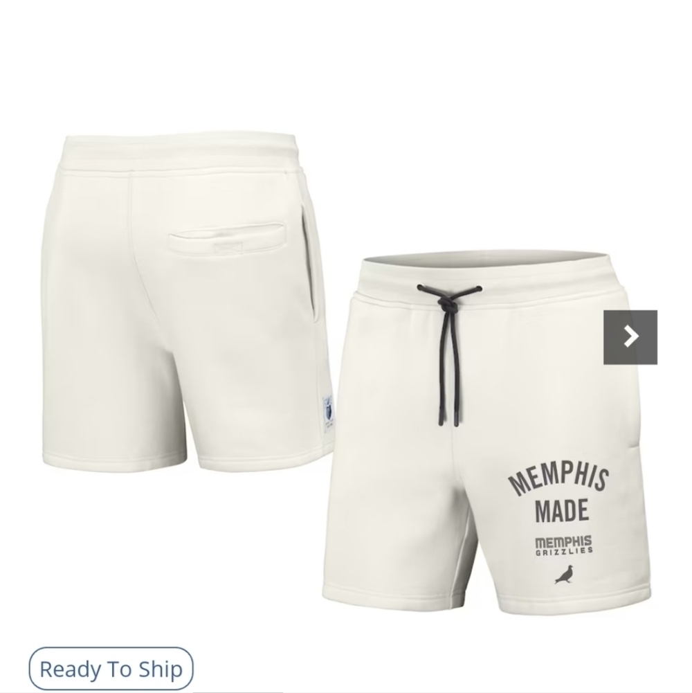 NWT NBA staple Memphis Grizzlies offwhite‎ shorts in Size small